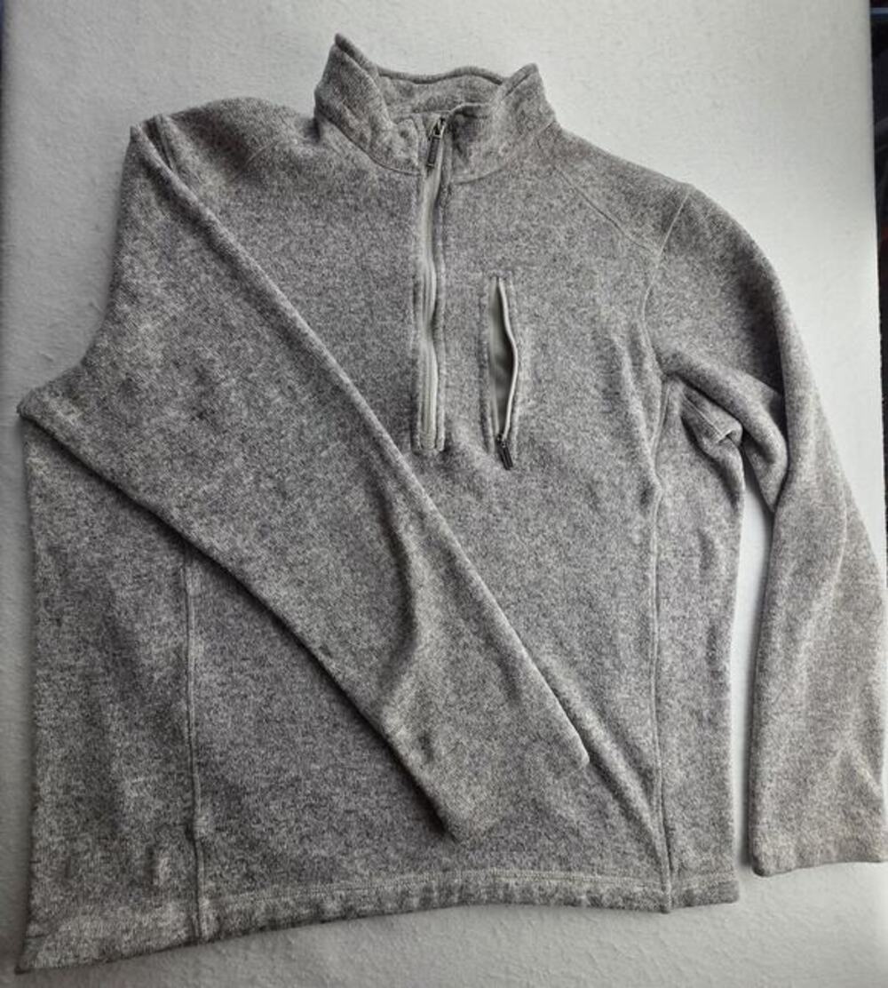 Woolrich Women's Pullover Gray 3/4 Zip Sweater Size Large